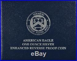 2019-S Silver Eagle Enhanced Reverse Proof With OGP and Box Lowest Mintage