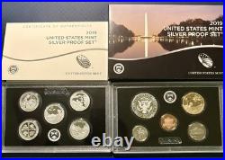 2019-S Silver Proof Set COA Box 10 Coins 99.9% US Mint NO W PENNY