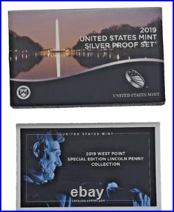 2019-S Silver Proof Set COA Box 11 Coins 90% US Mint With CENT