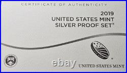 2019-S Silver Proof Set OGP & COA Box 10 Coins 99.9% US Mint