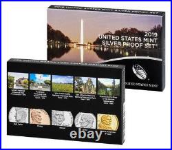 2019 S US Mint SILVER 11 Coin Proof Set with Box COA + W Reverse Penny W3