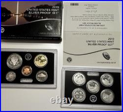2019-S US Silver Proof Set COA Box, 1.509 Troy oz of. 999 Fine Silver
