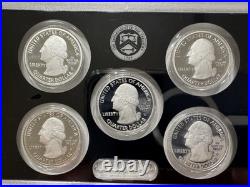 2019-S US Silver Proof Set COA Box, 1.509 Troy oz of. 999 Fine Silver
