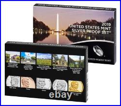 2019 S U. S. Mint 10-Coin Silver Proof Set OGP Box & COA Proof
