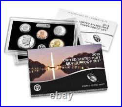 2019 S U. S. Mint 10-Coin Silver Proof Set OGP Box & COA Proof
