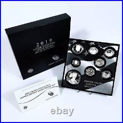 2019-S & W Limited Edition Silver US Mint Eight Coin Proof Set with Box and COA