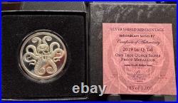 2019 Silver Shield 1 oz. 999 Silver Proof In-Q-Tel with Box and COA 1100 Mintage
