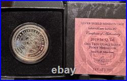 2019 Silver Shield 1 oz. 999 Silver Proof In-Q-Tel with Box and COA 1100 Mintage