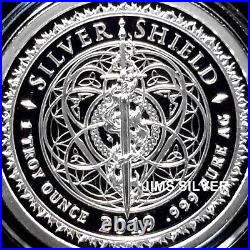 2019 Silver Shield In-Q-Tel 1 oz Silver PROOF with BOX & COA# 407.999 Pure Silver