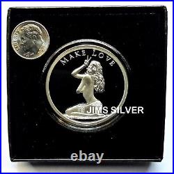 2019 Silver Shield MAKE LOVE 1 oz Silver PROOF with COA #200 & BOX! 920 Mintage