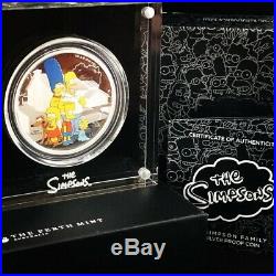 2019 Simpsons. 9999 Silver Proof Coin Collector Set With Mint Boxes & Coa's