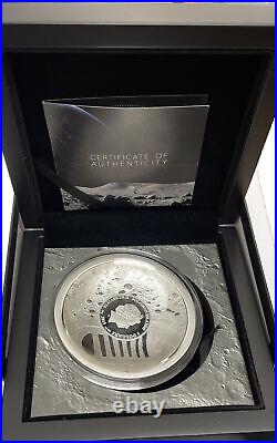 2019 Solomon Islands 50 YEARS. 999 SILVER PROOF COIN $5 Moon Land BOX/COA 50g