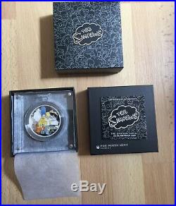 2019 THE SIMPSON FAMILY 2 OZ. PROOF SILVER COIN MINT BOX With LOW COA EBUX