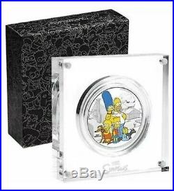 2019 THE SIMPSON FAMILY 2 OZ. PROOF SILVER COIN MINT BOX With LOW COA EBUX