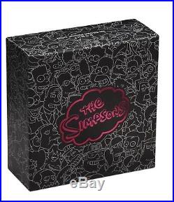 2019 The Simpsons Family Donut 1 Oz Silver Proof Coin Box/coa Mintage 3,000