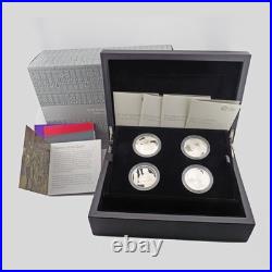 2019 Tower of London £5 Silver Proof 4-Coin Set with Box & COAs Royal Mint