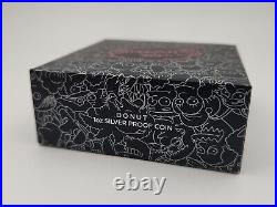 2019 Tuvalu The Simpsons Donut 1 oz Colored Silver Proof Coin with Box and COA