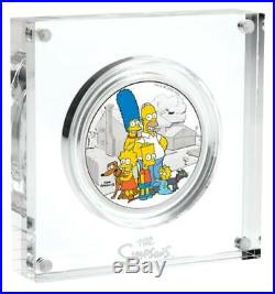 2019 Tuvalu The Simpsons Family $2 Two Dollar Silver Proof 2oz Coin Box Coa