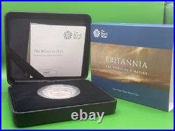 2019 UK Britannia 1oz Silver Proof Coin COA #420 Original Box & Packaging