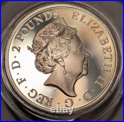 2019 UK Britannia Silver Proof £2, 1 oz. 999 Coin with Box & COA, LOW MINTAGE