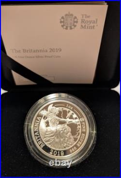 2019 UK Britannia Silver Proof £2, 1 oz. 999 Coin with Box & COA, LOW MINTAGE