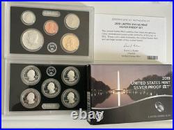 2019 US Mint. 999 Silver Proof Set WithCoa & Box Nice Set