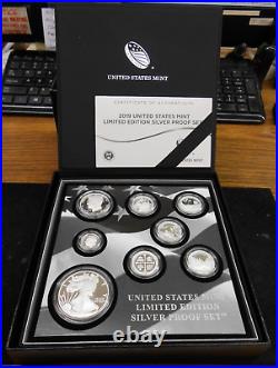2019 US Mint Limited Edition Silver Proof Set withBox & COA