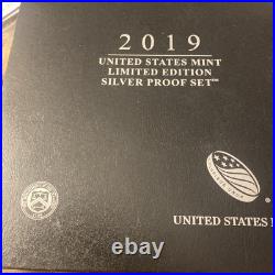 2019 US Mint Limited Edition Silver Proof Set withOriginal Box & COA