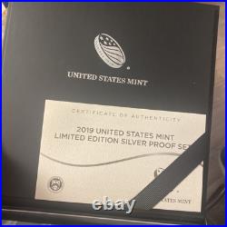 2019 US Mint Limited Edition Silver Proof Set withOriginal Box & COA