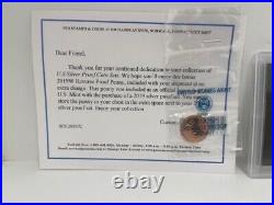 2019 US Mint Silver Proof Set 10 Coins Plus W Reverse Proof Cent No Box or COA
