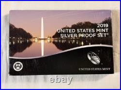 2019 US Mint Silver Proof Set S San Francisco Box & COA