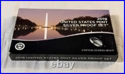 2019 US Mint Silver Proof Set S San Francisco Box & COA