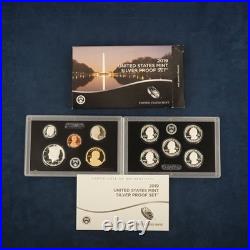 2019 US Mint Silver Proof Set with box & COA Free Shipping USA