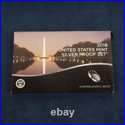 2019 US Mint Silver Proof Set with box & COA Free Shipping USA