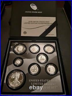 2019 U. S. Mint Limited Edition Silver Proof Set With Box & COA