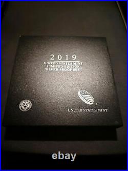 2019 U. S. Mint Limited Edition Silver Proof Set With Box & COA