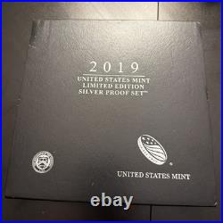 2019 United States Mint Limited Edition Silver Proof Set Original Box With COA