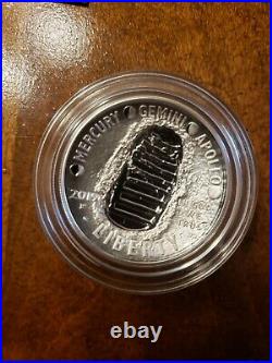2019-p Apollo XI 50th Ann. Commemorative Silver Dollar Proof In Original Box