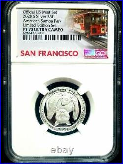 2020S US MINT LIMITED EDITION SILVER PROOF SET NGC PF70/69 8 Coins withBox & COA