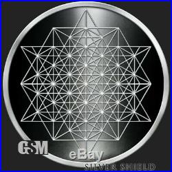 2020 1 oz Silver Proof Star Tetrahedron. 999 FINE SILVER COA & BOX PRESALE