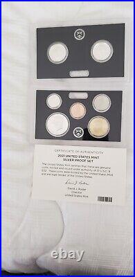2020 & 2021 Silver Proof Sets US Mint with Box & COA