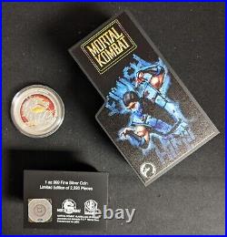 2020 $2 Niue Mortal Kombat 1 oz. 999 Silver Proof Coin with Arcade Box #120/2020