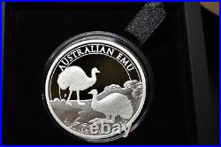 2020 Australia Emu 1 oz. 0.9999 Silver PROOF COIN IN BOX & CASE FREE SHIP