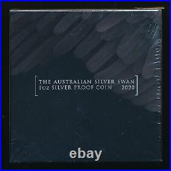 2020 Australia Silver Swan 1oz 99.99 Coin Perth Mint Unopened Box Free S/h