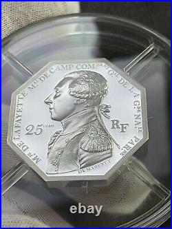 2020 France Lafayette Arrival in Boston 2 oz Silver Proof Coin (COA/Box)