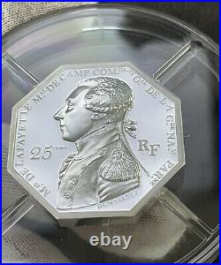 2020 France Lafayette Arrival in Boston 2 oz Silver Proof Coin (COA/Box)