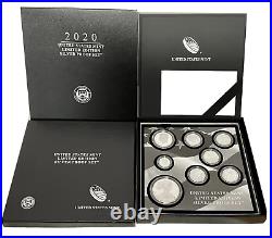 2020 Limited Edition Silver Proof Set 8 Coin with Box & COA And Sleeve #20RC