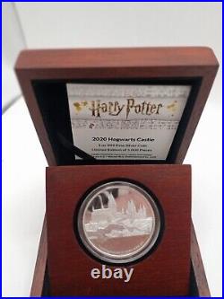 2020 Niue $2 Harry Potter #1 Hogwarts Castle Silver Proof Coin OGP BOX/COA