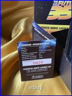 2020 Niue #429 Back to the Future 1 oz Silver Proof Coin/Mr Fusion/Display Box