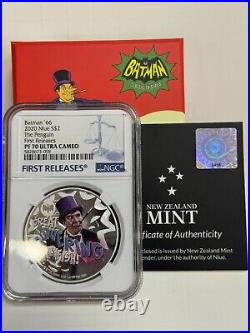 2020 Niue Batman'66 $2 Silver Proof Set PF70 UCameo withBoxes & COAs 1st Releases